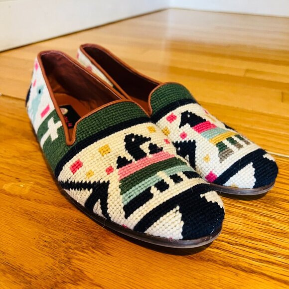 By Paige Anchor Needlepoint Loafers Size 10 - Picture 6 of 16
